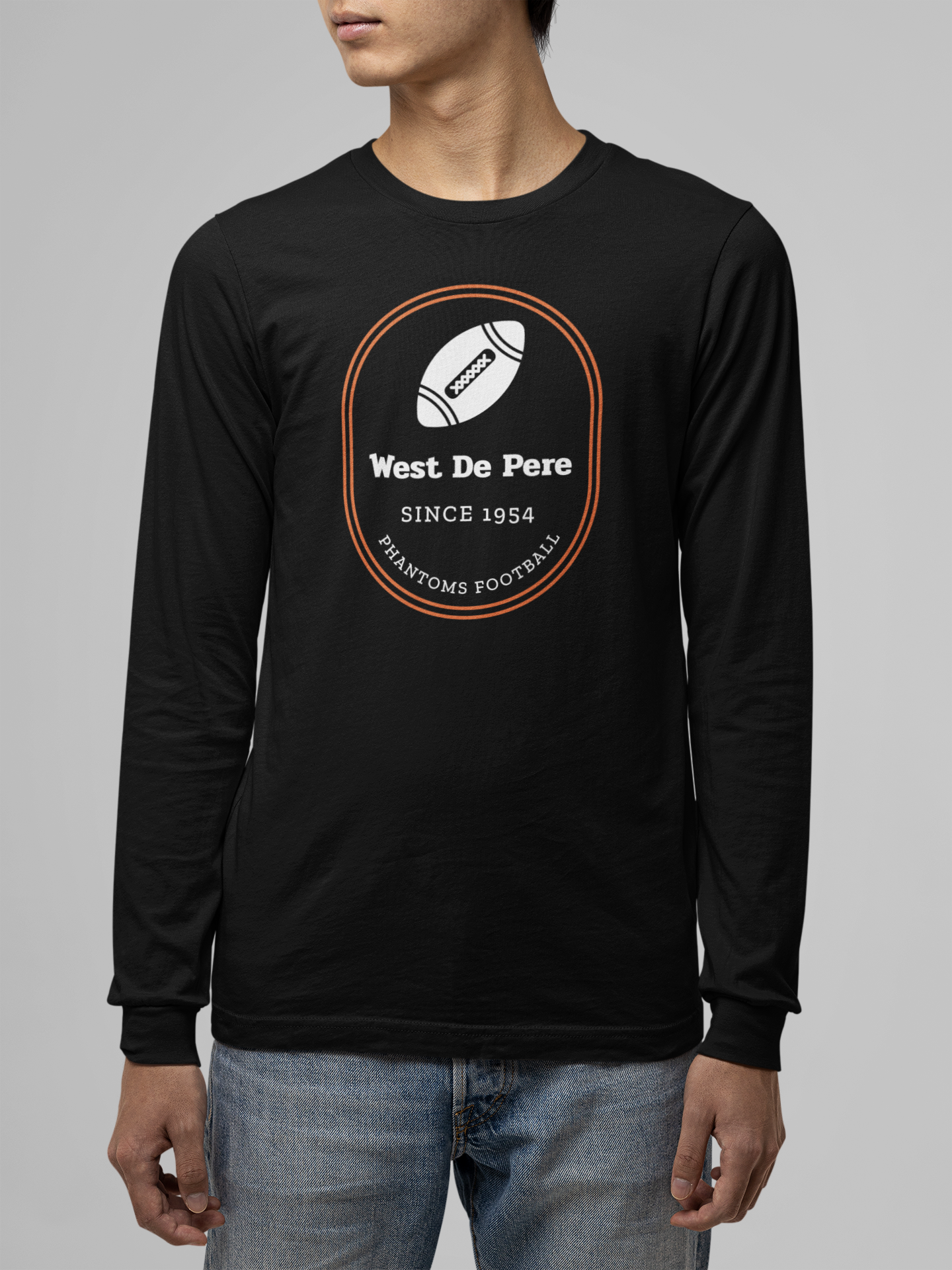 West De Pere Phantoms Football Merch - Tees, Long Sleeve Tee, Crewneck or Hoodie - Since 1954