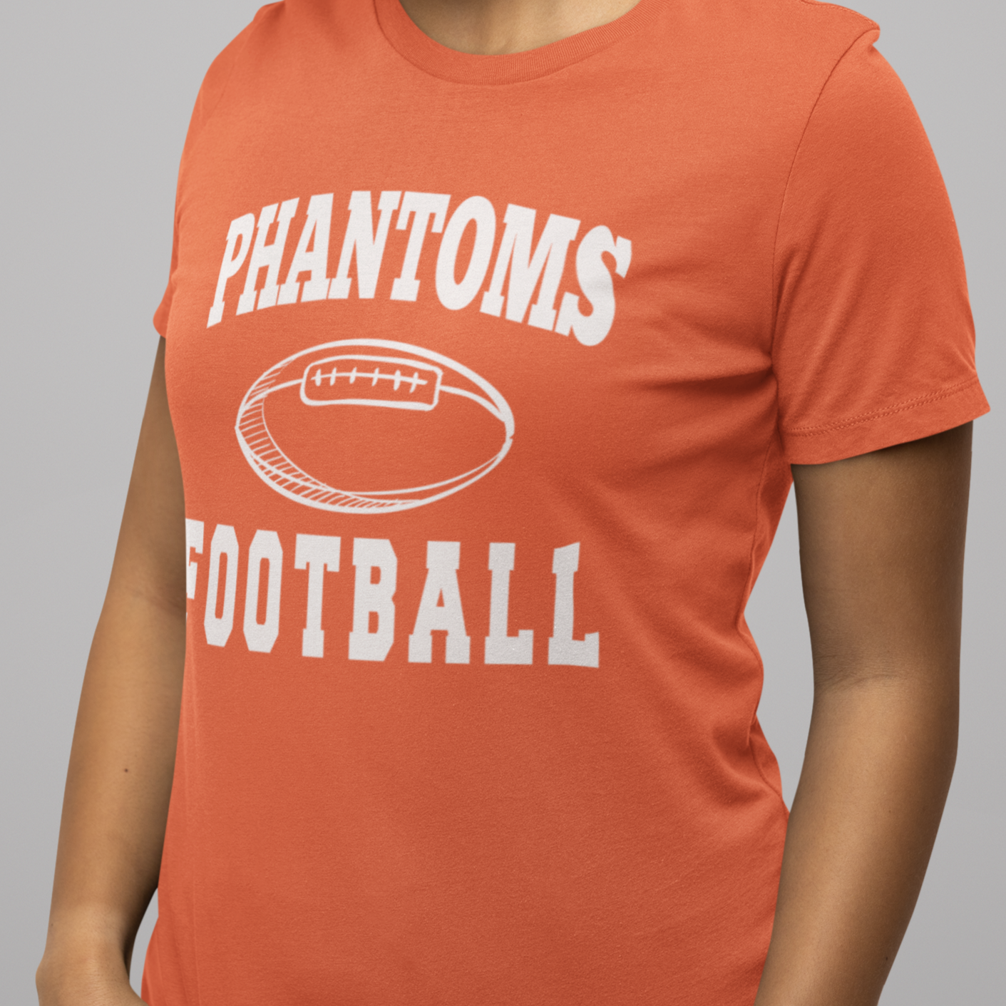 Sample West De Pere Phantoms Football Tee - Orange