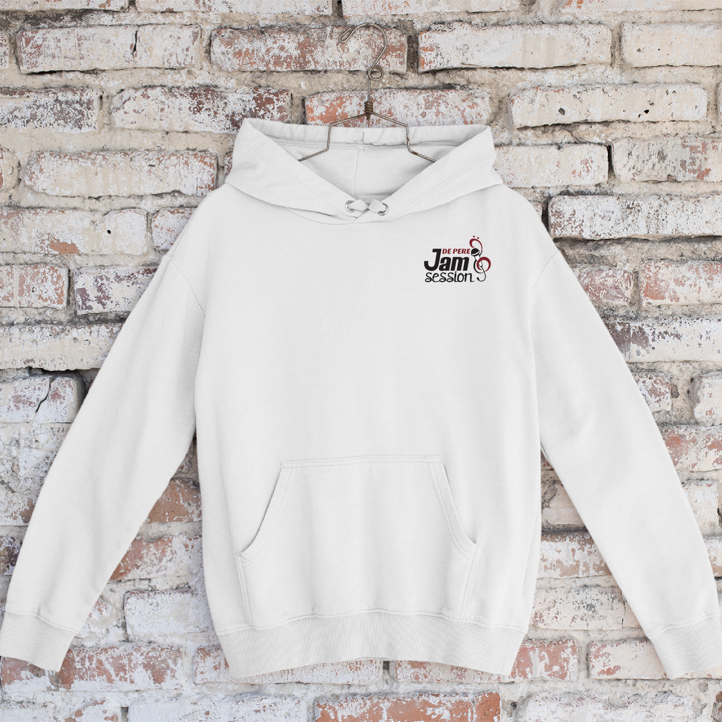 De Pere Jam Session Minimalist Design - White Tee, Crewneck, or Hoodie