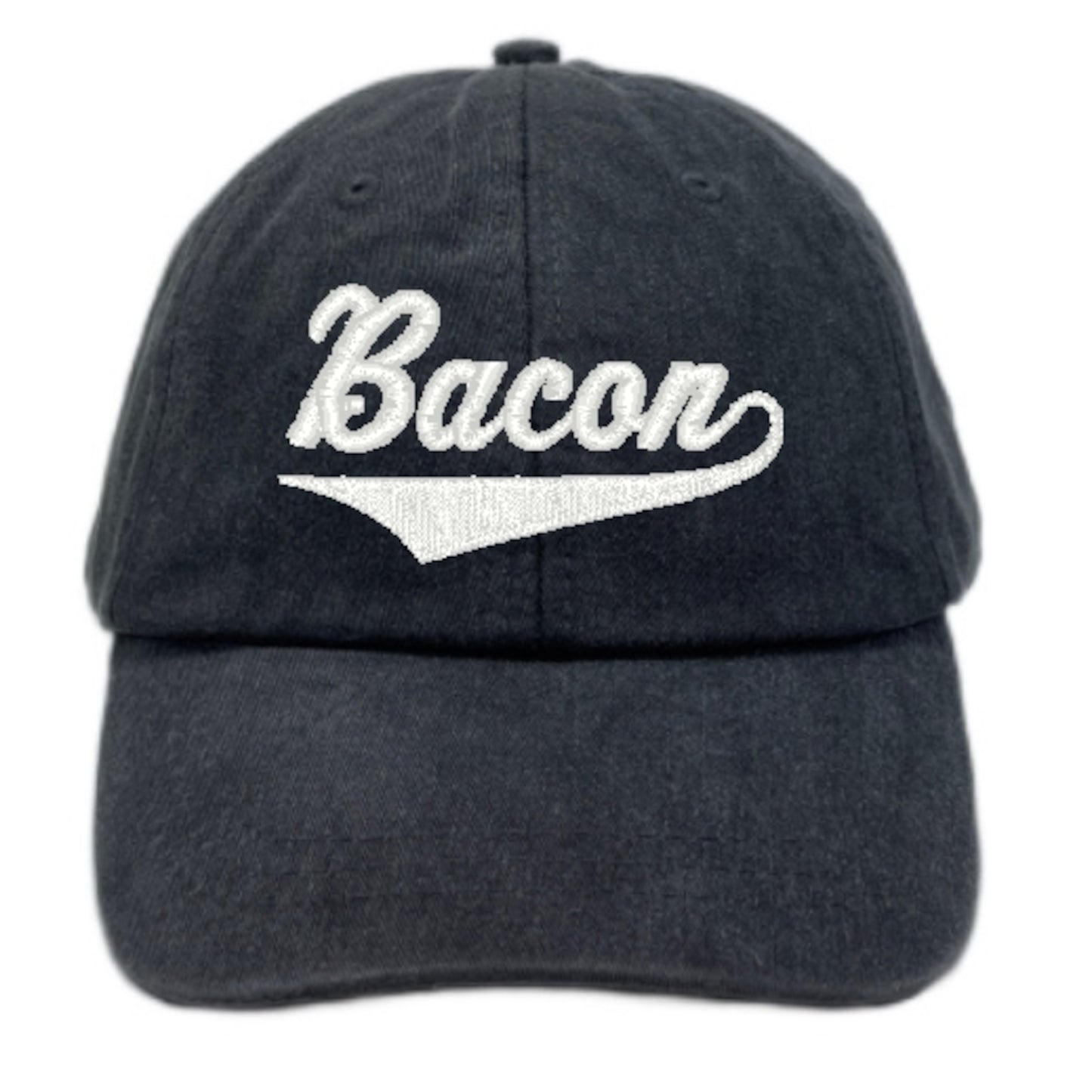 Team Bacon Dad Hat, Baseball Cap, Athletic Font