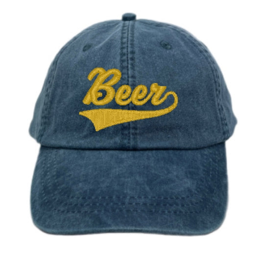 Team Beer Dad Hat, Baseball Cap, Athletic Font