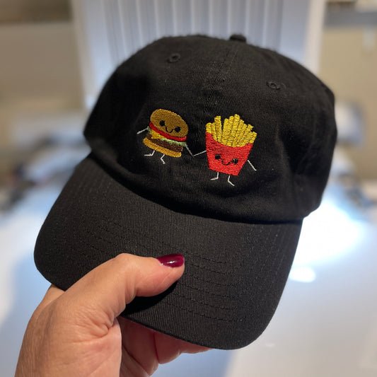 Burger and Fries - Classic Dad Hat - Several Colors