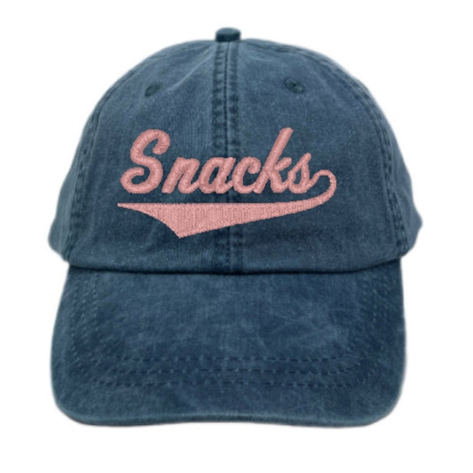Team Snacks Dad Hat, Baseball Cap, Athletic Font