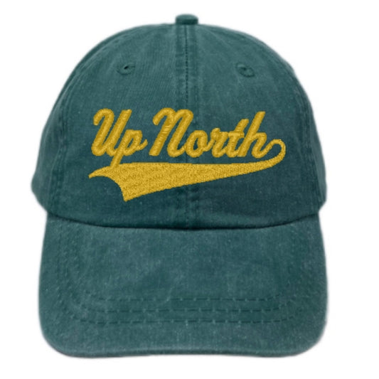 Up North Dad Hat, Baseball Cap, Athletic Font