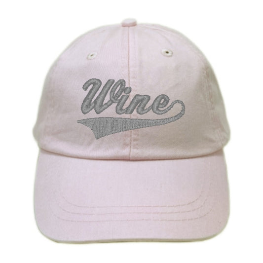 Team Wine Dad Hat, Baseball Cap, Athletic Font