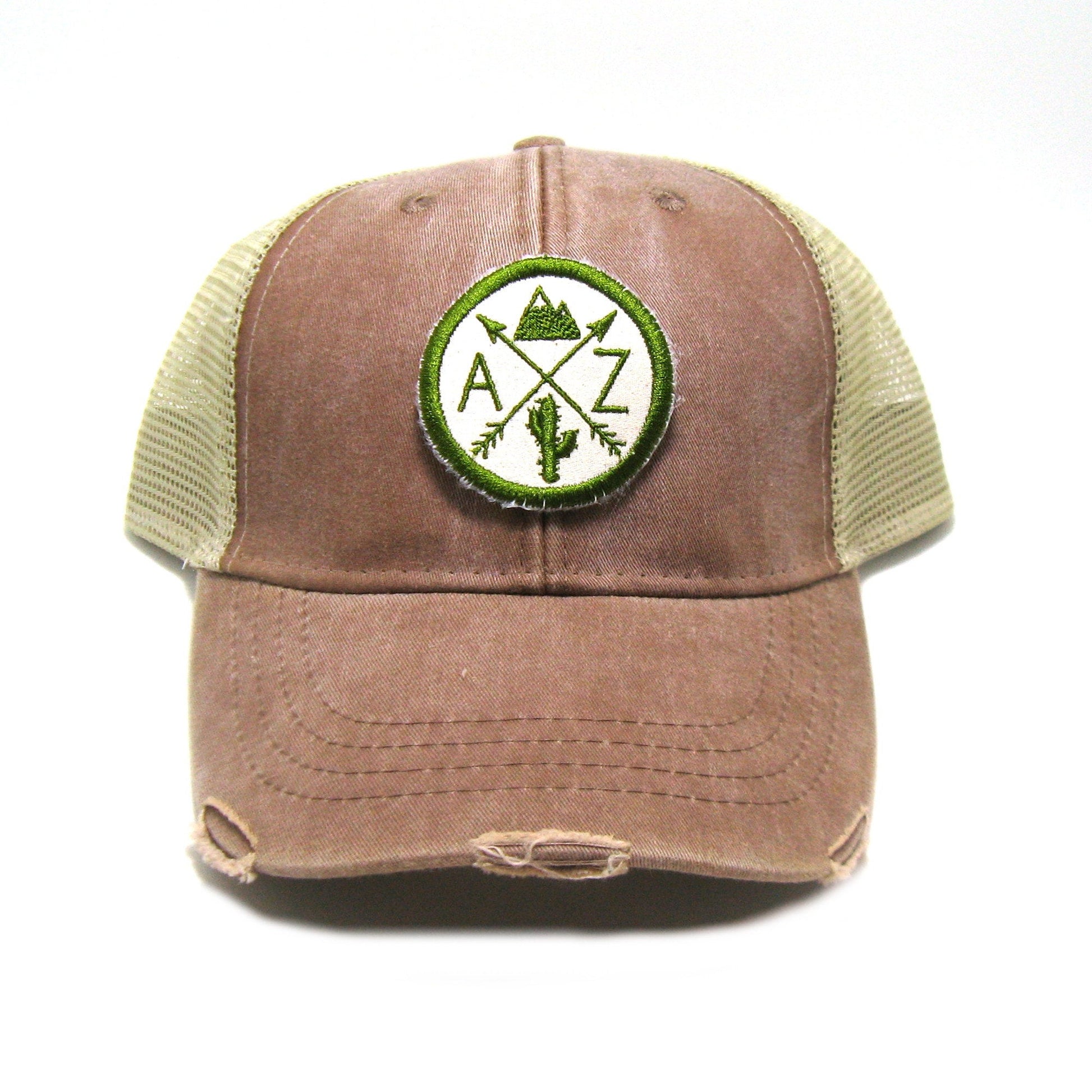 Arizona Hat Distressed Snapback Trucker Hat Arizona Arrow