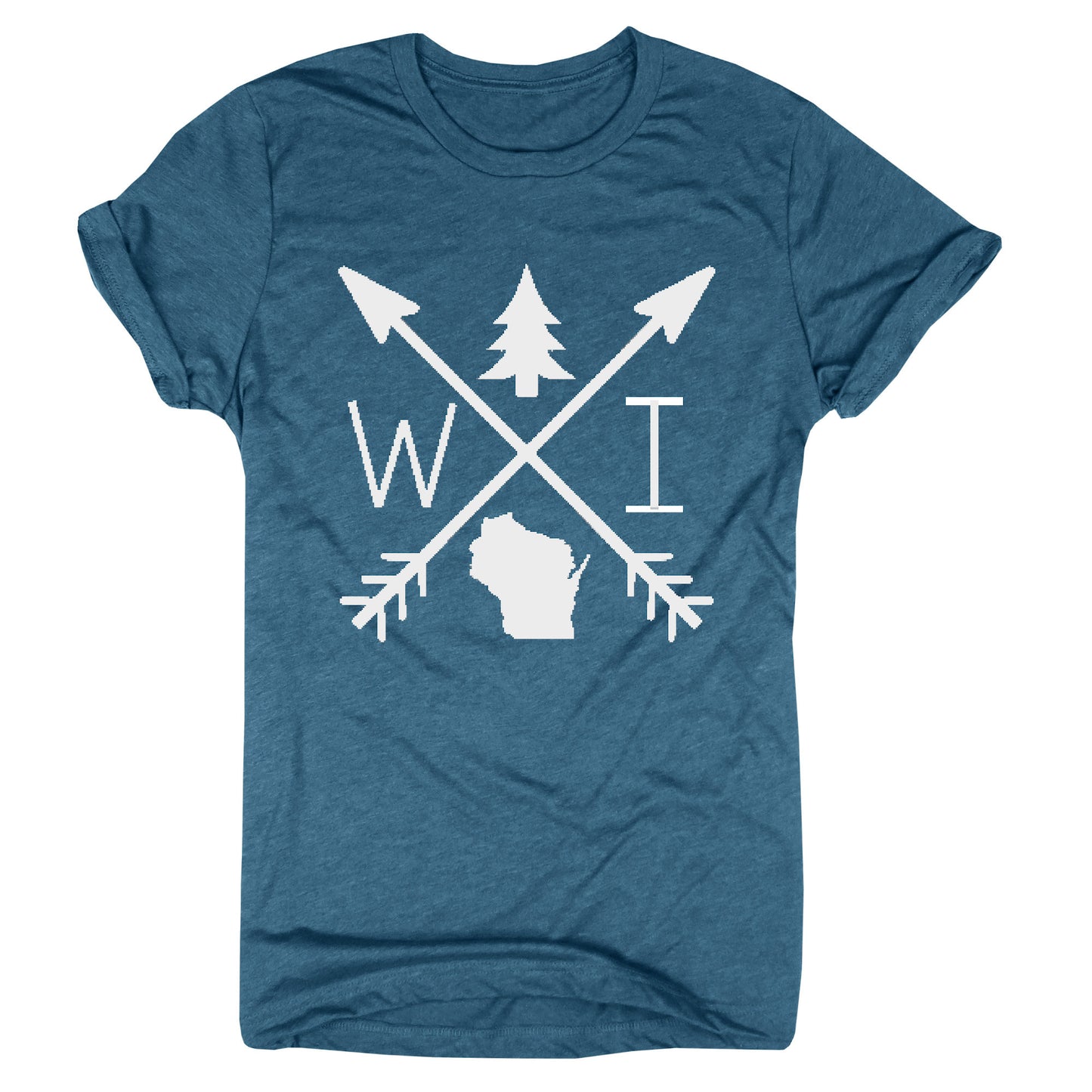 Wisconsin Arrows T-Shirt - Heather Deep Teal - ready to ship