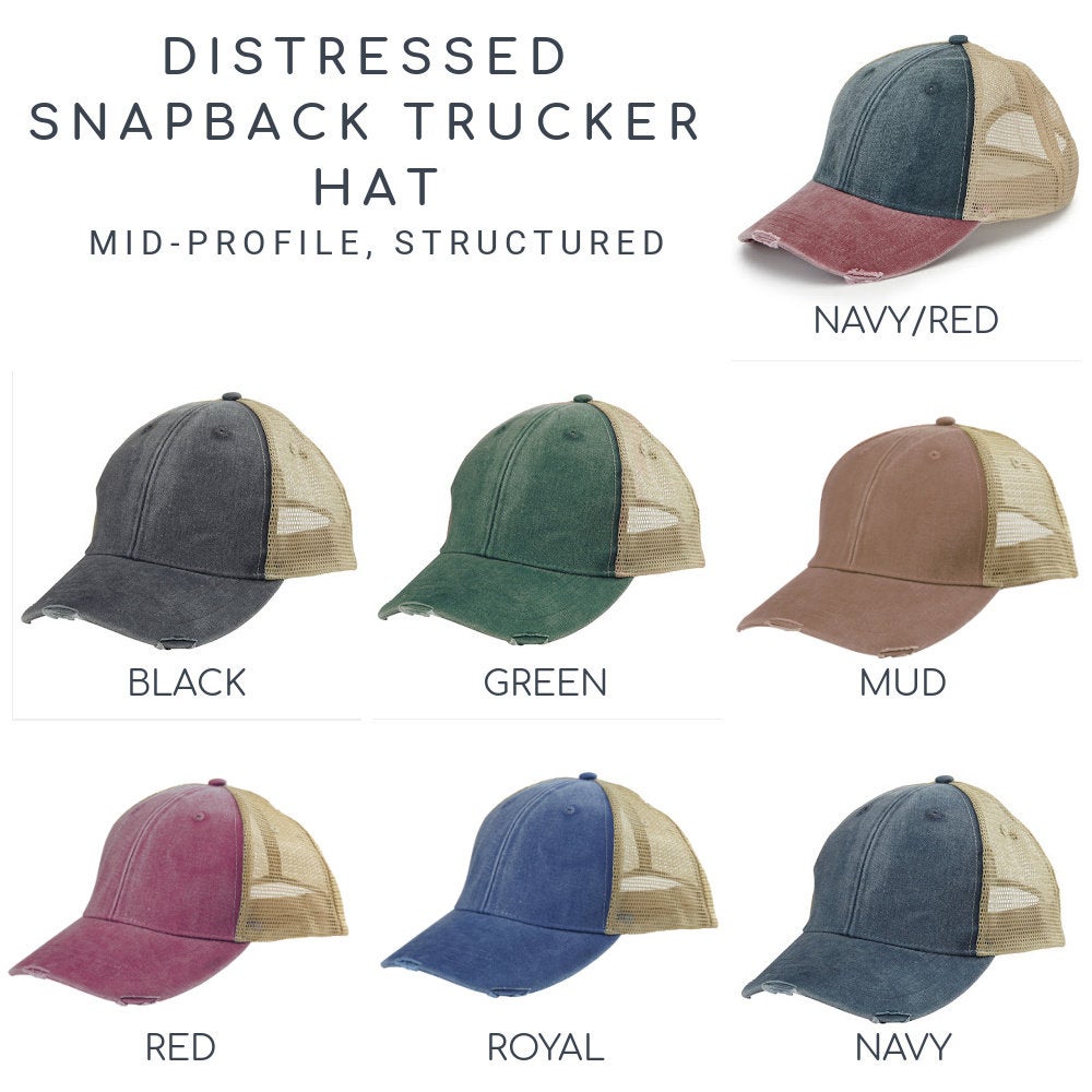 Georgia  Hat | Distressed Snapback Trucker | state cap | many color choices
