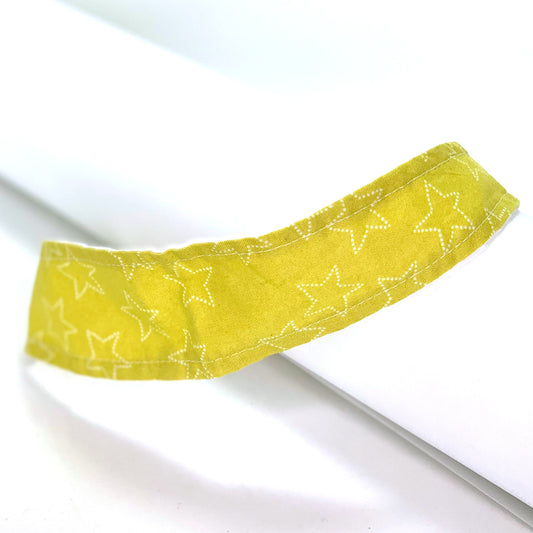 Elastic Washable Headband | Dotted Stars on Yellow
