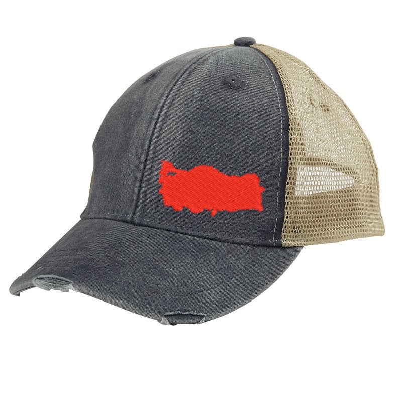 Turkey Trucker Hat - Distressed Snapback Trucker Hat  - off-center hat - Pick your colors