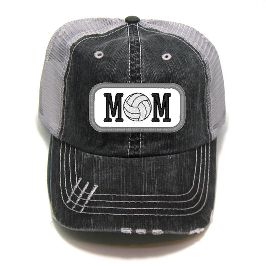 Volleyball Mom Patch | Distressed Trucker Hat