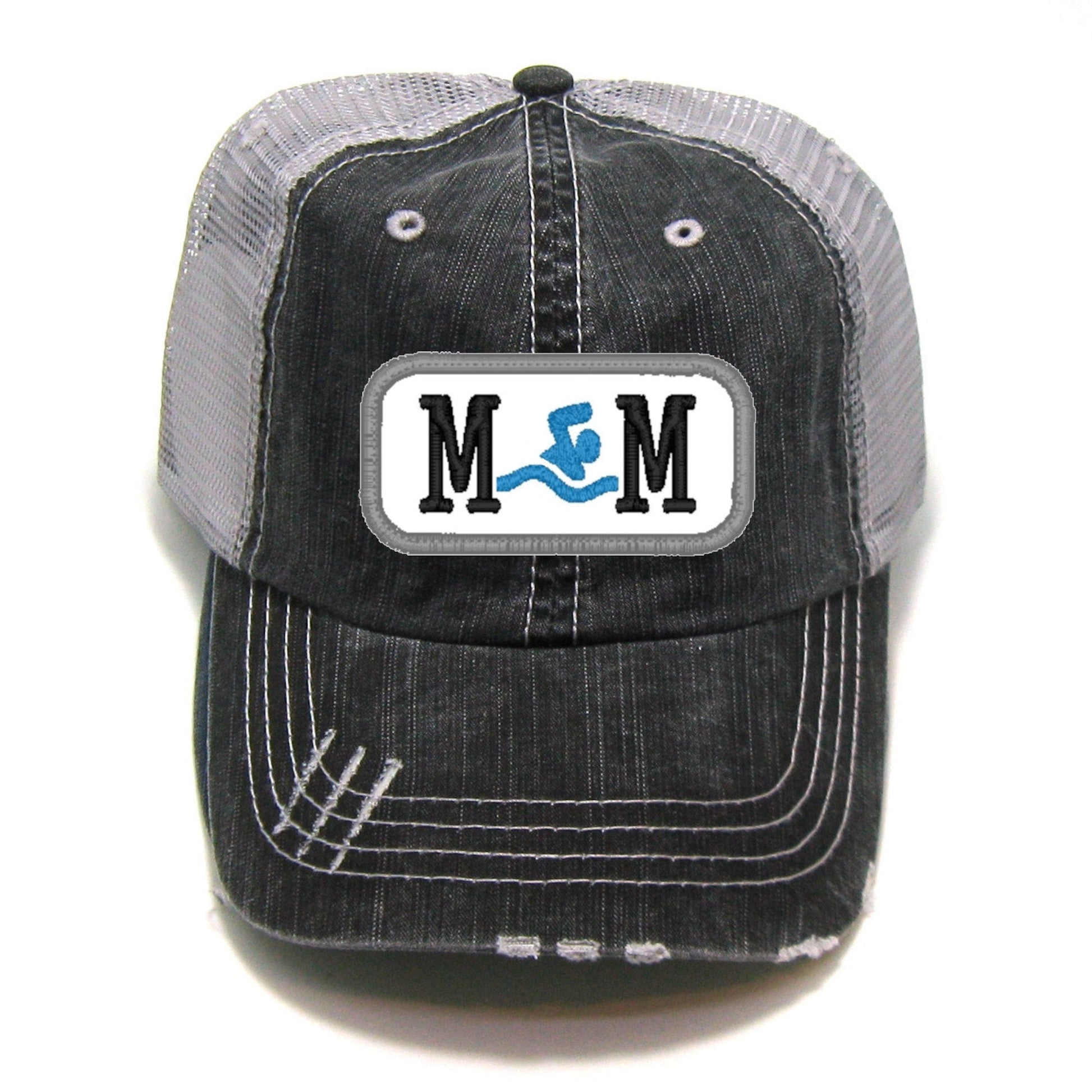 Swim Mom Patch | Distressed Trucker Hat