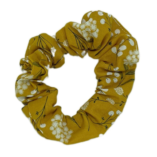 Hair Scrunchie | Mustard Floral