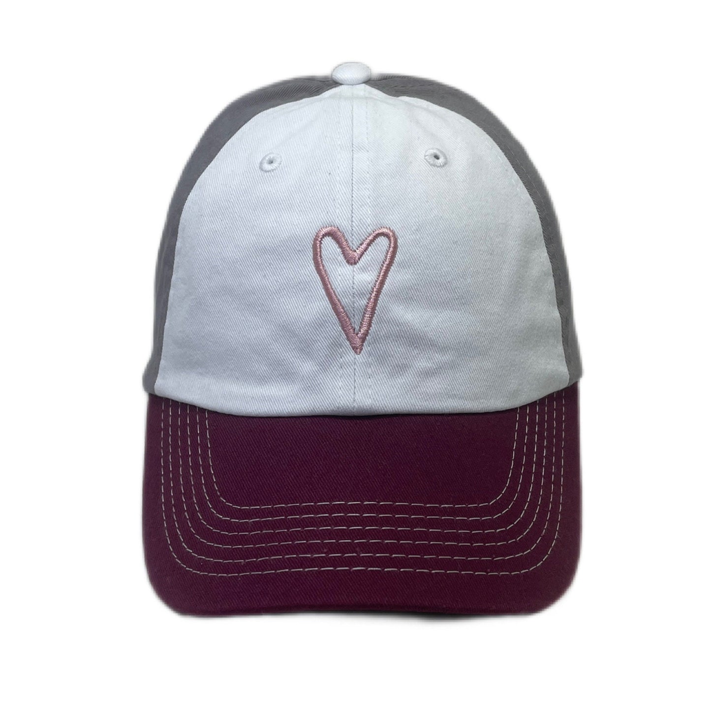 Boho Heart Dad Hat | Classic Embroidered Baseball Cap | Adjustable | Valentine's Day